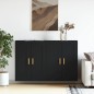 vidaXL Armarios de pared 2 uds madera de ingeniería negro vidaXL Armarios de pared 2 uds madera de ingeniería negro