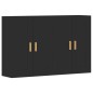 vidaXL Armarios de pared 2 uds madera de ingeniería negro vidaXL Armarios de pared 2 uds madera de ingeniería negro