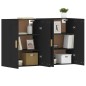 vidaXL Armarios de pared 2 uds madera de ingeniería negro vidaXL Armarios de pared 2 uds madera de ingeniería negro