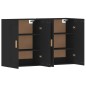 vidaXL Armarios de pared 2 uds madera de ingeniería negro vidaXL Armarios de pared 2 uds madera de ingeniería negro