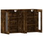 vidaXL Armarios de pared 2 uds madera de ingeniería roble ahumado vidaXL Armarios de pared 2 uds madera de ingeniería roble ahumado