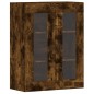 vidaXL Armarios de pared 2 uds madera de ingeniería roble ahumado vidaXL Armarios de pared 2 uds madera de ingeniería roble ahumado