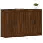 vidaXL Armarios de pared 2 uds madera de ingeniería marrón roble