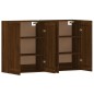 vidaXL Armarios de pared 2 uds madera de ingeniería marrón roble