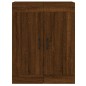 vidaXL Armarios de pared 2 uds madera de ingeniería marrón roble