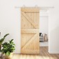 vidaXL Puerta corredera con herrajes madera maciza de pino 85x210 cm vidaXL Puerta corredera con herrajes madera maciza de pino 85x210 cm