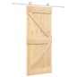 vidaXL Puerta corredera con herrajes madera maciza de pino 85x210 cm vidaXL Puerta corredera con herrajes madera maciza de pino 85x210 cm