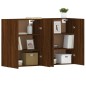 vidaXL Armarios de pared 2 uds madera de ingeniería marrón roble vidaXL Armarios de pared 2 uds madera de ingeniería marrón roble