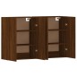vidaXL Armarios de pared 2 uds madera de ingeniería marrón roble vidaXL Armarios de pared 2 uds madera de ingeniería marrón roble