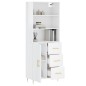 vidaXL Aparador alto madera contrachapada blanco brillo 69,5x34x180 cm vidaXL Aparador alto madera contrachapada blanco brillo 69,5x34x180 cm