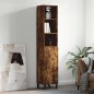 vidaXL Aparador de madera contrachapada roble ahumado 34,5x34x180 cm