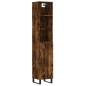 vidaXL Aparador de madera contrachapada roble ahumado 34,5x34x180 cm
