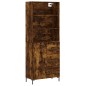 vidaXL Aparador alto madera contrachapada roble ahumado 69,5x34x180 cm vidaXL Aparador alto madera contrachapada roble ahumado 69,5x34x180 cm