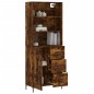 vidaXL Aparador alto madera contrachapada roble ahumado 69,5x34x180 cm vidaXL Aparador alto madera contrachapada roble ahumado 69,5x34x180 cm