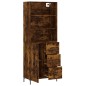 vidaXL Aparador alto madera contrachapada roble ahumado 69,5x34x180 cm vidaXL Aparador alto madera contrachapada roble ahumado 69,5x34x180 cm