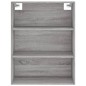 vidaXL Aparador alto madera contrachapada gris sonoma 69,5x34x180 cm