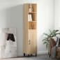 vidaXL Aparador de madera contrachapada roble Sonoma 34,5x34x180 cm vidaXL Aparador de madera contrachapada roble Sonoma 34,5x34x180 cm