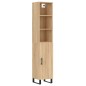 vidaXL Aparador de madera contrachapada roble Sonoma 34,5x34x180 cm vidaXL Aparador de madera contrachapada roble Sonoma 34,5x34x180 cm