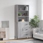vidaXL Aparador alto madera contrachapada gris sonoma 69,5x34x180 cm vidaXL Aparador alto madera contrachapada gris sonoma 69,5x34x180 cm