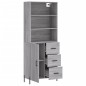 vidaXL Aparador alto madera contrachapada gris sonoma 69,5x34x180 cm vidaXL Aparador alto madera contrachapada gris sonoma 69,5x34x180 cm