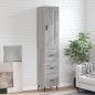 vidaXL Aparador alto madera contrachapada gris Sonoma 34,5x34x180 cm vidaXL Aparador alto madera contrachapada gris Sonoma 34,5x34x180 cm