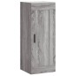 vidaXL Aparador alto madera contrachapada gris Sonoma 34,5x34x180 cm vidaXL Aparador alto madera contrachapada gris Sonoma 34,5x34x180 cm