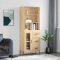 vidaXL Aparador alto madera contrachapada color roble 69,5x34x180 cm vidaXL Aparador alto madera contrachapada color roble 69,5x34x180 cm