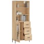 vidaXL Aparador alto madera contrachapada color roble 69,5x34x180 cm vidaXL Aparador alto madera contrachapada color roble 69,5x34x180 cm
