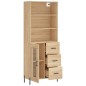 vidaXL Aparador alto madera contrachapada color roble 69,5x34x180 cm vidaXL Aparador alto madera contrachapada color roble 69,5x34x180 cm