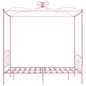 vidaXL Estructura de cama con dosel metal rosa 120x200 cm vidaXL Estructura de cama con dosel metal rosa 120x200 cm