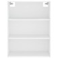 vidaXL Aparador alto madera contrachapada blanco 69,5x34x180 cm