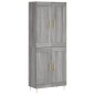 vidaXL Aparador alto madera contrachapada gris sonoma 69,5x34x180 cm vidaXL Aparador alto madera contrachapada gris sonoma 69,5x34x180 cm