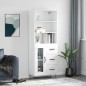 vidaXL Aparador alto madera contrachapada blanco 69,5x34x180 cm vidaXL Aparador alto madera contrachapada blanco 69,5x34x180 cm