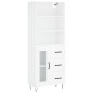 vidaXL Aparador alto madera contrachapada blanco 69,5x34x180 cm vidaXL Aparador alto madera contrachapada blanco 69,5x34x180 cm