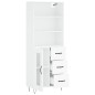 vidaXL Aparador alto madera contrachapada blanco 69,5x34x180 cm vidaXL Aparador alto madera contrachapada blanco 69,5x34x180 cm