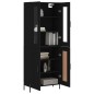 vidaXL Aparador alto madera contrachapada negro 69,5x34x180 cm vidaXL Aparador alto madera contrachapada negro 69,5x34x180 cm