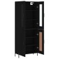 vidaXL Aparador alto madera contrachapada negro 69,5x34x180 cm vidaXL Aparador alto madera contrachapada negro 69,5x34x180 cm