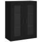 vidaXL Aparador alto madera contrachapada negro 69,5x34x180 cm vidaXL Aparador alto madera contrachapada negro 69,5x34x180 cm