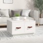 vidaXL Mesa de centro de madera maciza de pino blanco 60x53x35 cm vidaXL Mesa de centro de madera maciza de pino blanco 60x53x35 cm