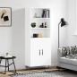 vidaXL Aparador alto madera contrachapada blanco 69,5x34x180 cm vidaXL Aparador alto madera contrachapada blanco 69,5x34x180 cm