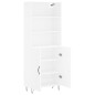 vidaXL Aparador alto madera contrachapada blanco 69,5x34x180 cm vidaXL Aparador alto madera contrachapada blanco 69,5x34x180 cm