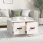 vidaXL Mesa de centro de madera maciza de pino blanco 60x53x35 cm vidaXL Mesa de centro de madera maciza de pino blanco 60x53x35 cm
