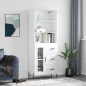 vidaXL Aparador alto madera contrachapada blanco 69,5x34x180 cm vidaXL Aparador alto madera contrachapada blanco 69,5x34x180 cm