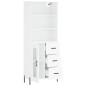 vidaXL Aparador alto madera contrachapada blanco 69,5x34x180 cm vidaXL Aparador alto madera contrachapada blanco 69,5x34x180 cm