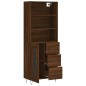 vidaXL Aparador alto madera contrachapada marrón roble 69,5x34x180 cm vidaXL Aparador alto madera contrachapada marrón roble 69,5x34x180 cm