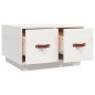 vidaXL Mesa de centro de madera maciza de pino blanco 60x53x35 cm vidaXL Mesa de centro de madera maciza de pino blanco 60x53x35 cm