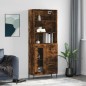 vidaXL Aparador alto madera contrachapada roble ahumado 69,5x34x180 cm vidaXL Aparador alto madera contrachapada roble ahumado 69,5x34x180 cm