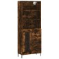 vidaXL Aparador alto madera contrachapada roble ahumado 69,5x34x180 cm vidaXL Aparador alto madera contrachapada roble ahumado 69,5x34x180 cm