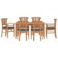 vidaXL Juego de comedor de jardín 7 piezas madera maciza de teca vidaXL Juego de comedor de jardín 7 piezas madera maciza de teca
