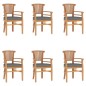 vidaXL Juego de comedor de jardín 7 piezas madera maciza de teca vidaXL Juego de comedor de jardín 7 piezas madera maciza de teca